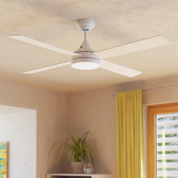 Eglo - LED lubinis ventiliatorius LED/20W/230V 3000/4000/5000K su nuotoliniu valdymu, baltas