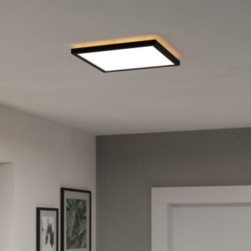 Eglo - LED lubinis vonios šviestuvas LED/13,4W/230V 2700/4000/6500K 29x29 cm IP44 juoda