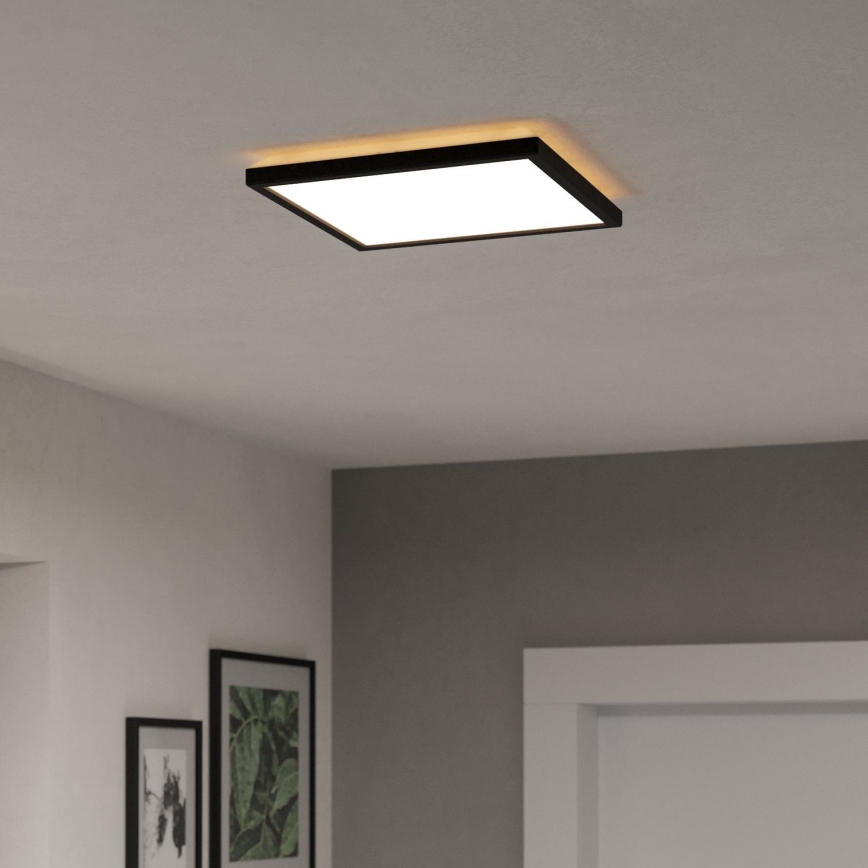 Eglo - LED lubinis vonios šviestuvas LED/13,4W/230V 2700/4000/6500K 29x29 cm IP44 juoda