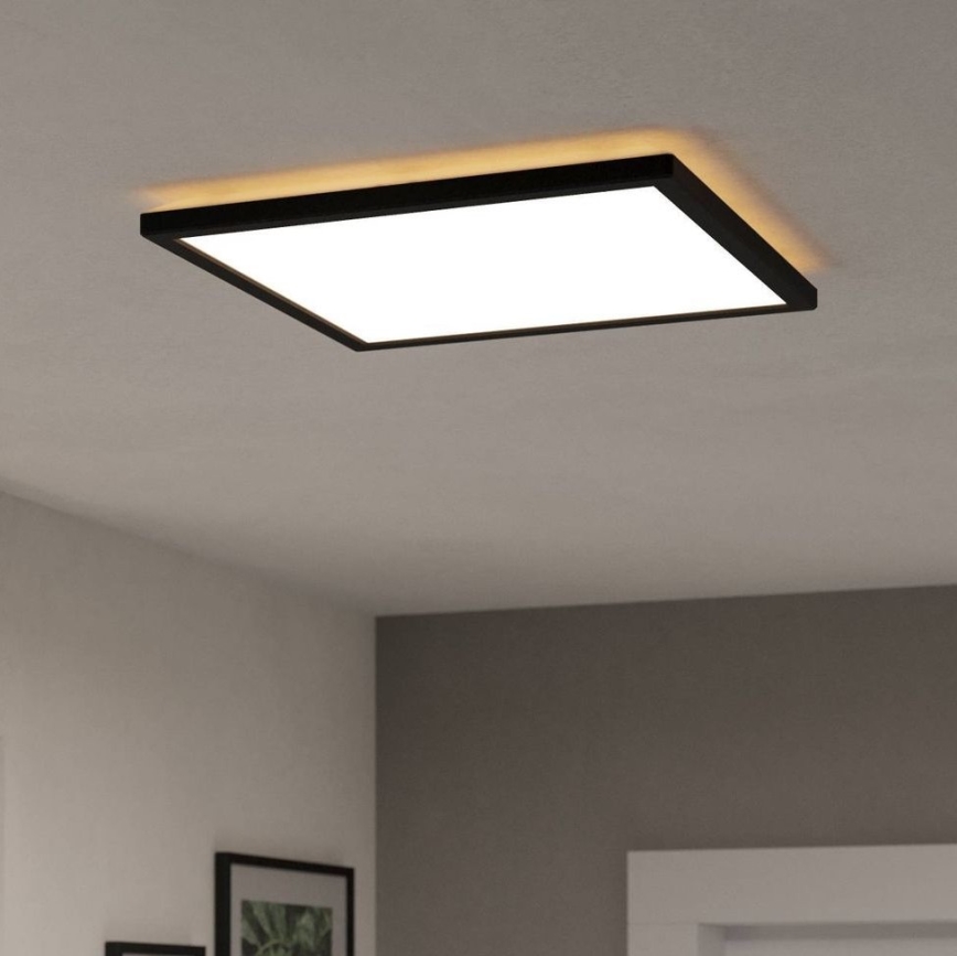Eglo - LED lubinis vonios šviestuvas LED/17,6W/230V 2700/4000/6500K 39x39 cm IP44 juoda
