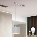 Eglo - LED Lubų šviestuvas ant laido CALCENA 1xE27/60W/230V matinis chromas/balta