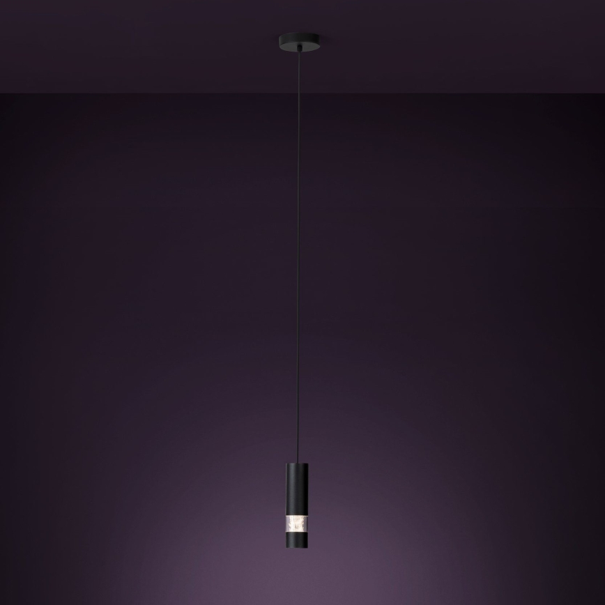 Eglo - LED Pakabinamas sietynas 1xGU10/4,6W/230V juoda
