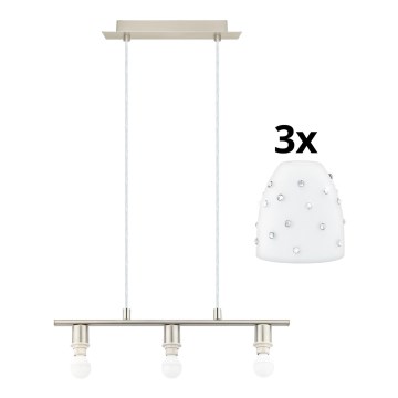Eglo - LED Pakabinamas sietynas MY CHOICE 3xE14/4W/230V matinis chromas/balta