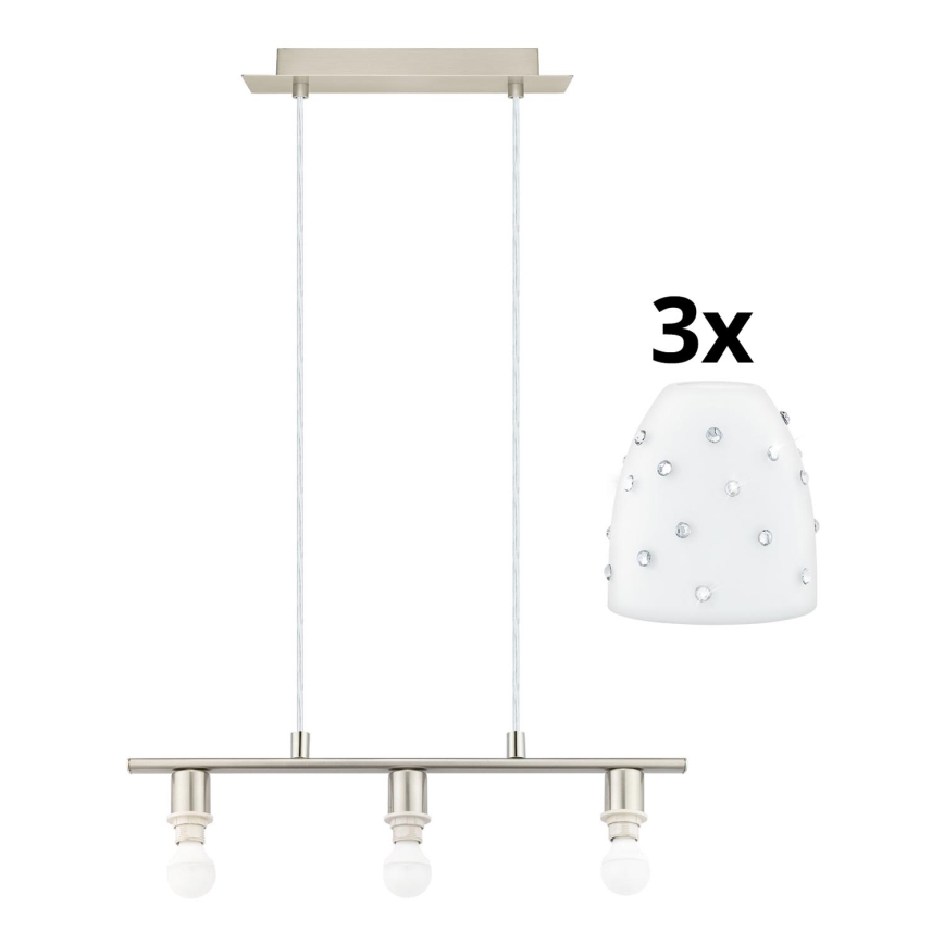 Eglo - LED Pakabinamas sietynas MY CHOICE 3xE14/4W/230V matinis chromas/balta