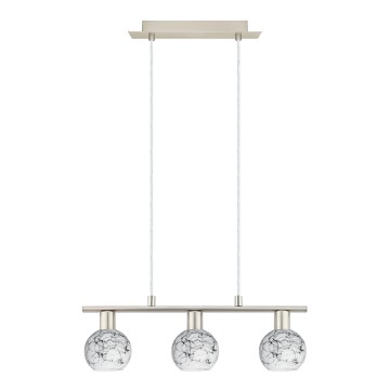 Eglo - LED Pakabinamas sietynas MY CHOICE 3xE14/4W/230V matinis chromas/balta/juoda