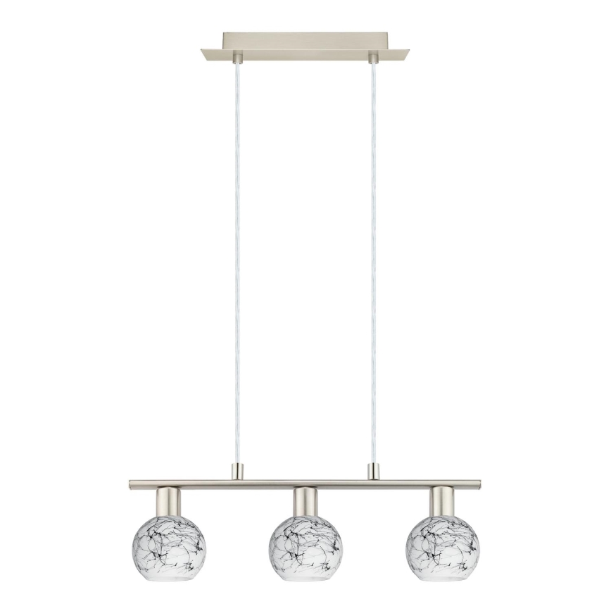 Eglo - LED Pakabinamas sietynas MY CHOICE 3xE14/4W/230V matinis chromas/balta/juoda