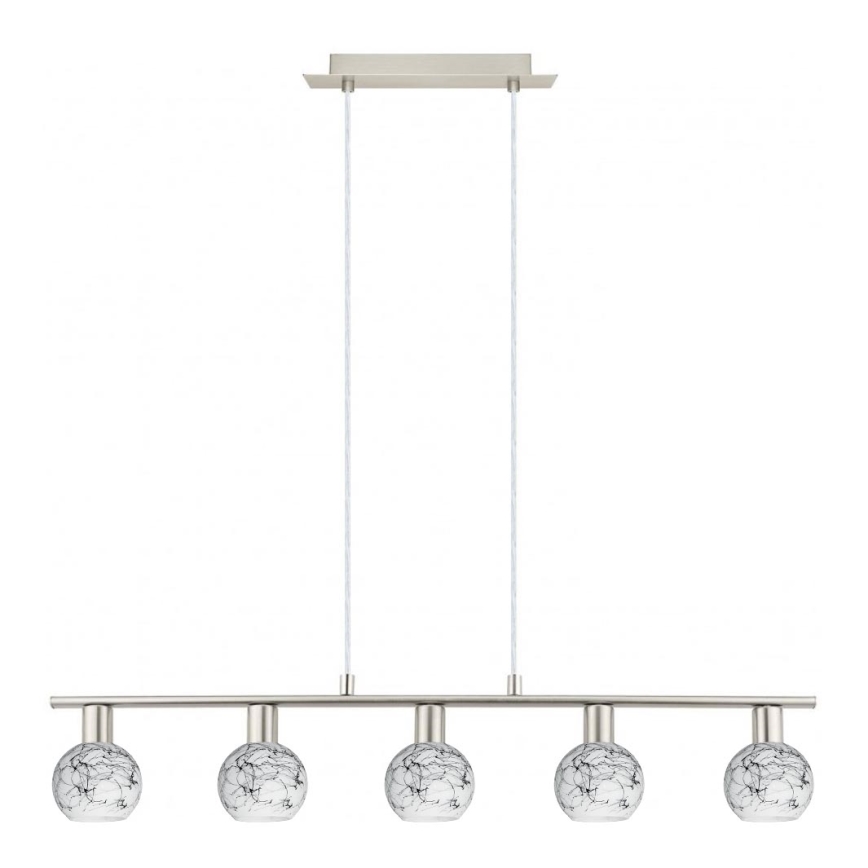 Eglo - LED Pakabinamas sietynas MY CHOICE 5xE14/4W/230V matinis chromas/balta/juoda