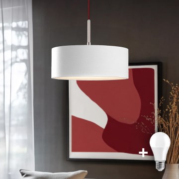 Eglo - LED Pakabinamas sietynas TUNJA 1xE27/60W/230V balta