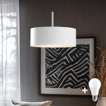 Eglo - LED Pakabinamas sietynas TUNJA 1xE27/60W/230V balta