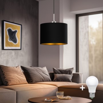 Eglo - LED Pakabinamas sietynas TUNJA 1xE27/60W/230V juoda