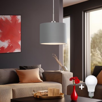 Eglo - LED Pakabinamas sietynas TUNJA 1xE27/60W/230V pilka