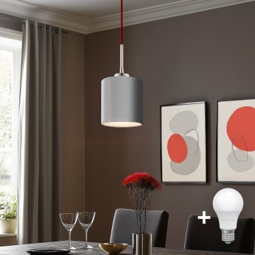 Eglo - LED Pakabinamas sietynas TUNJA 1xE27/60W/230V pilka
