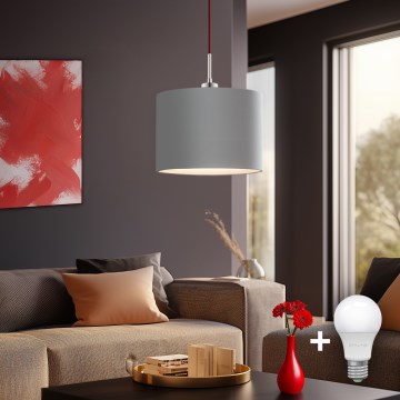 Eglo - LED Pakabinamas sietynas TUNJA 1xE27/60W/230V pilka