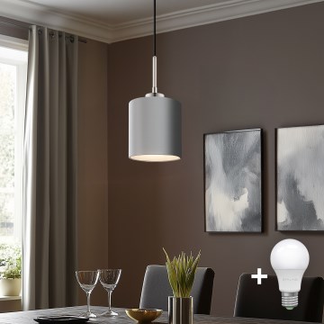 Eglo - LED Pakabinamas sietynas TUNJA 1xE27/60W/230V pilka