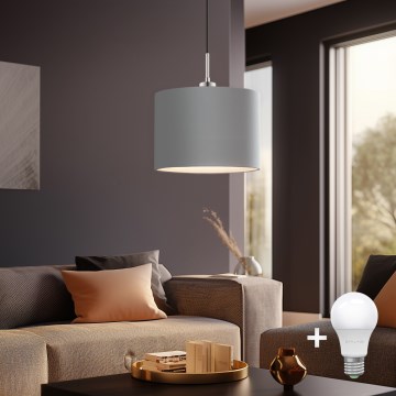 Eglo - LED Pakabinamas sietynas TUNJA 1xE27/60W/230V pilka