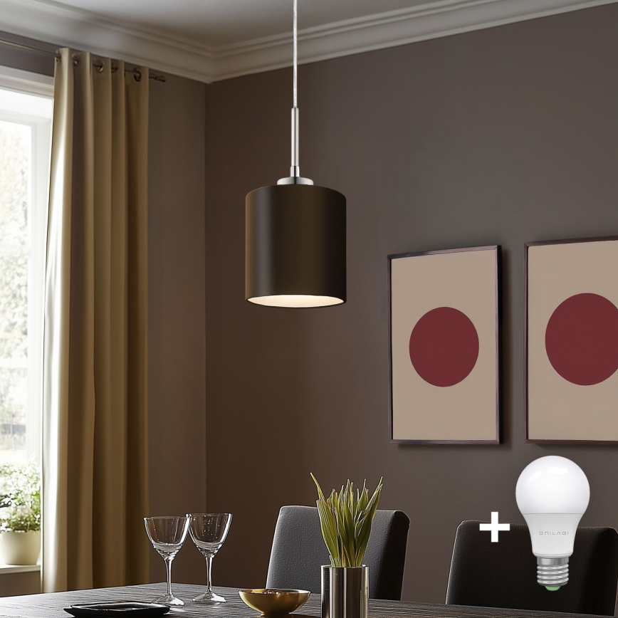 Eglo - LED Pakabinamas sietynas TUNJA 1xE27/60W/230V ruda
