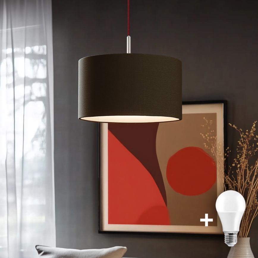Eglo - LED Pakabinamas sietynas TUNJA 1xE27/60W/230V ruda