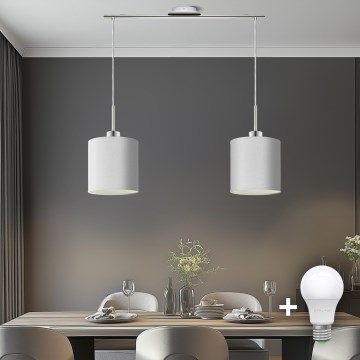 Eglo - LED Pakabinamas sietynas TUNJA 2xE27/60W/230V balta