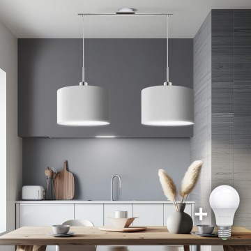 Eglo - LED Pakabinamas sietynas TUNJA 2xE27/60W/230V balta
