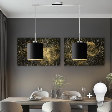 Eglo - LED Pakabinamas sietynas TUNJA 2xE27/60W/230V juoda