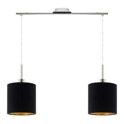 Eglo - LED Pakabinamas sietynas TUNJA 2xE27/60W/230V juoda