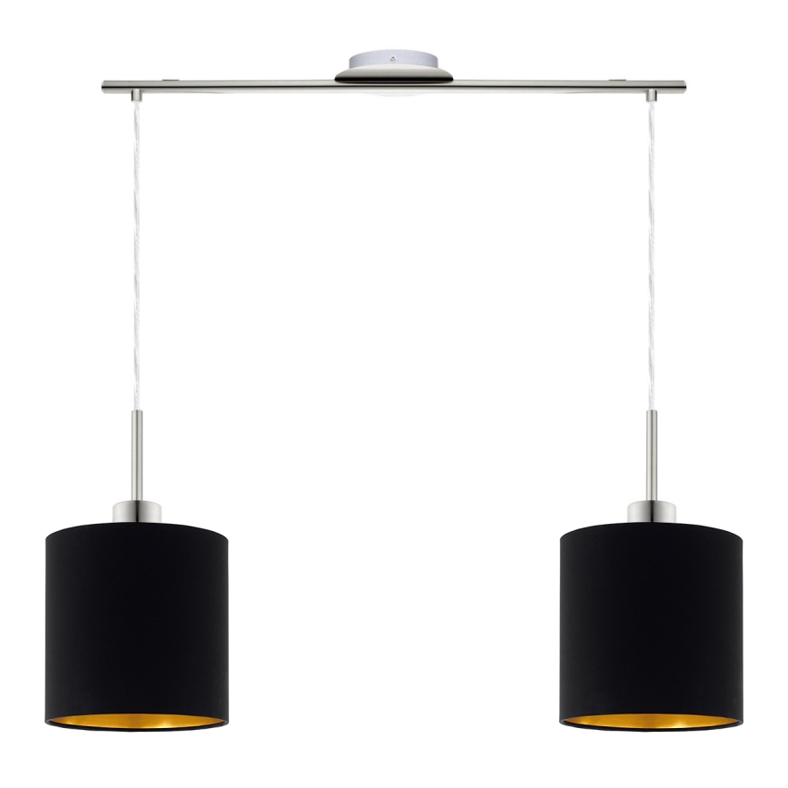 Eglo - LED Pakabinamas sietynas TUNJA 2xE27/60W/230V juoda