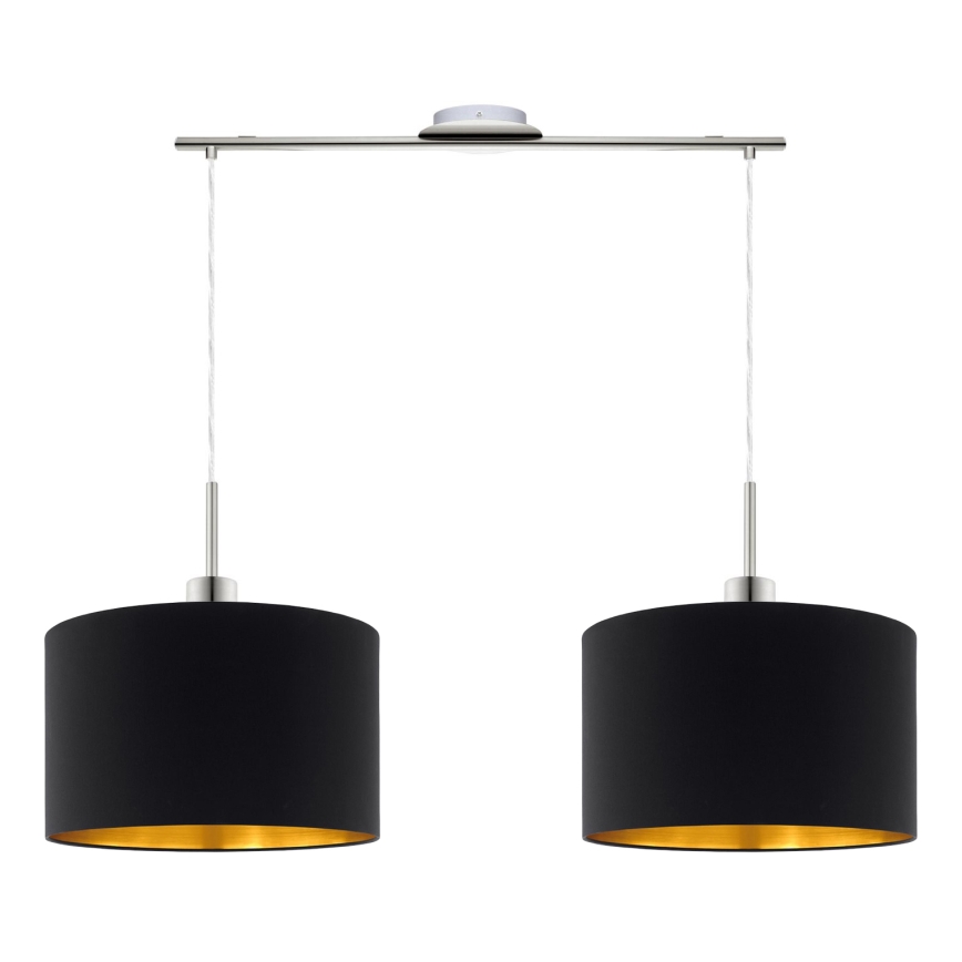 Eglo - LED Pakabinamas sietynas TUNJA 2xE27/60W/230V juoda