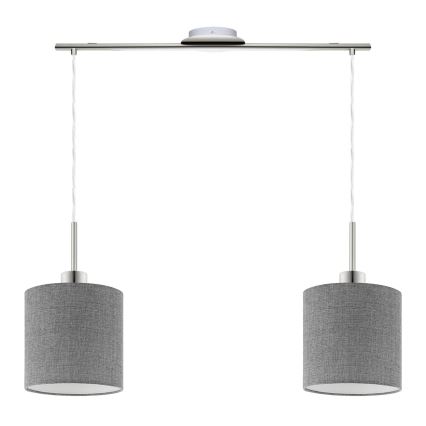 Eglo - LED Pakabinamas sietynas TUNJA 2xE27/60W/230V pilka