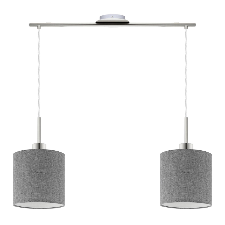 Eglo - LED Pakabinamas sietynas TUNJA 2xE27/60W/230V pilka