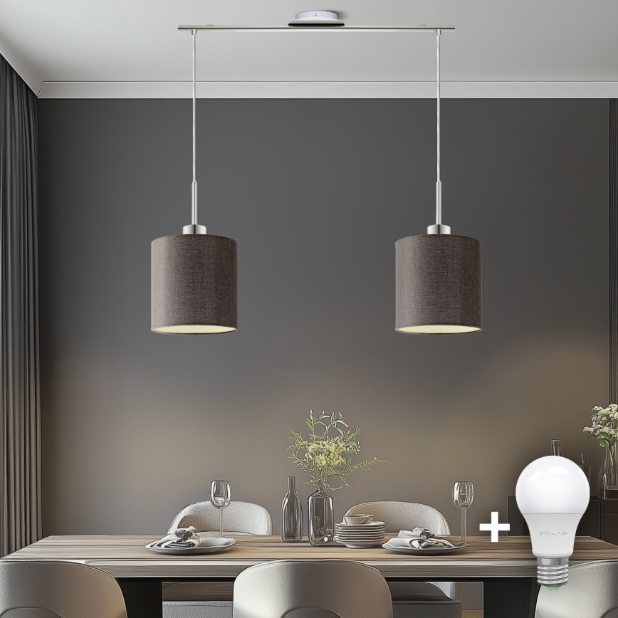 Eglo - LED Pakabinamas sietynas TUNJA 2xE27/60W/230V ruda