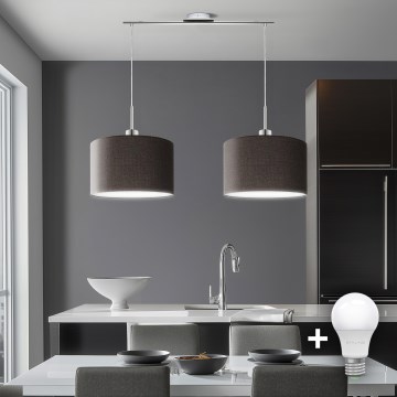 Eglo - LED Pakabinamas sietynas TUNJA 2xE27/60W/230V ruda