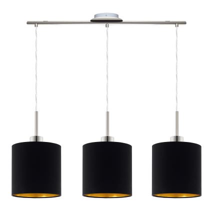 Eglo - LED  Pakabinamas sietynas TUNJA 3xE27/60W/230V juoda
