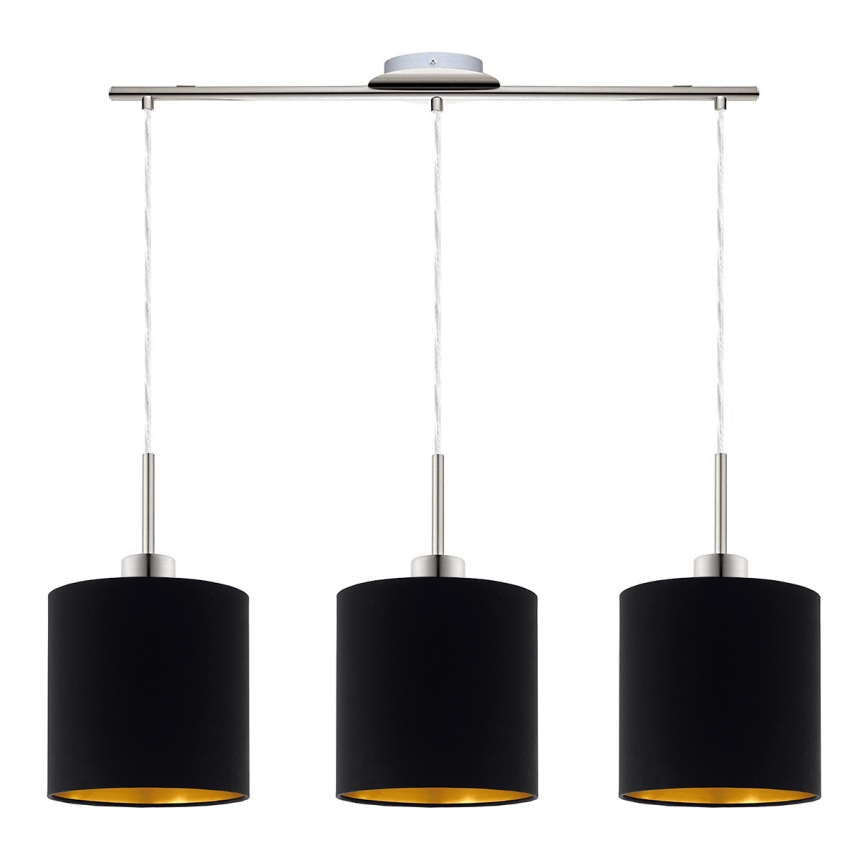 Eglo - LED  Pakabinamas sietynas TUNJA 3xE27/60W/230V juoda