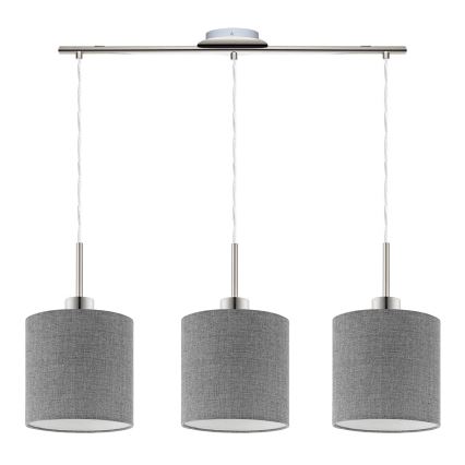 Eglo - LED Pakabinamas sietynas TUNJA 3xE27/60W/230V pilka