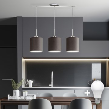Eglo - LED  Pakabinamas sietynas TUNJA 3xE27/60W/230V ruda