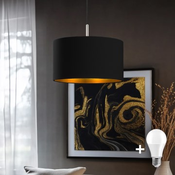 Eglo - LED pakabinamas šviestuvas ant laido TUNJA 1xE27/60W/230V juoda