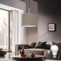 Eglo - LED Pakabinamas šviestuvas ant laido TUNJA 1xE27/60W/230V taupe