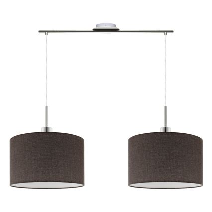Eglo - LED pakabinamas šviestuvas ant laido TUNJA 2xE27/60W/230V rudas