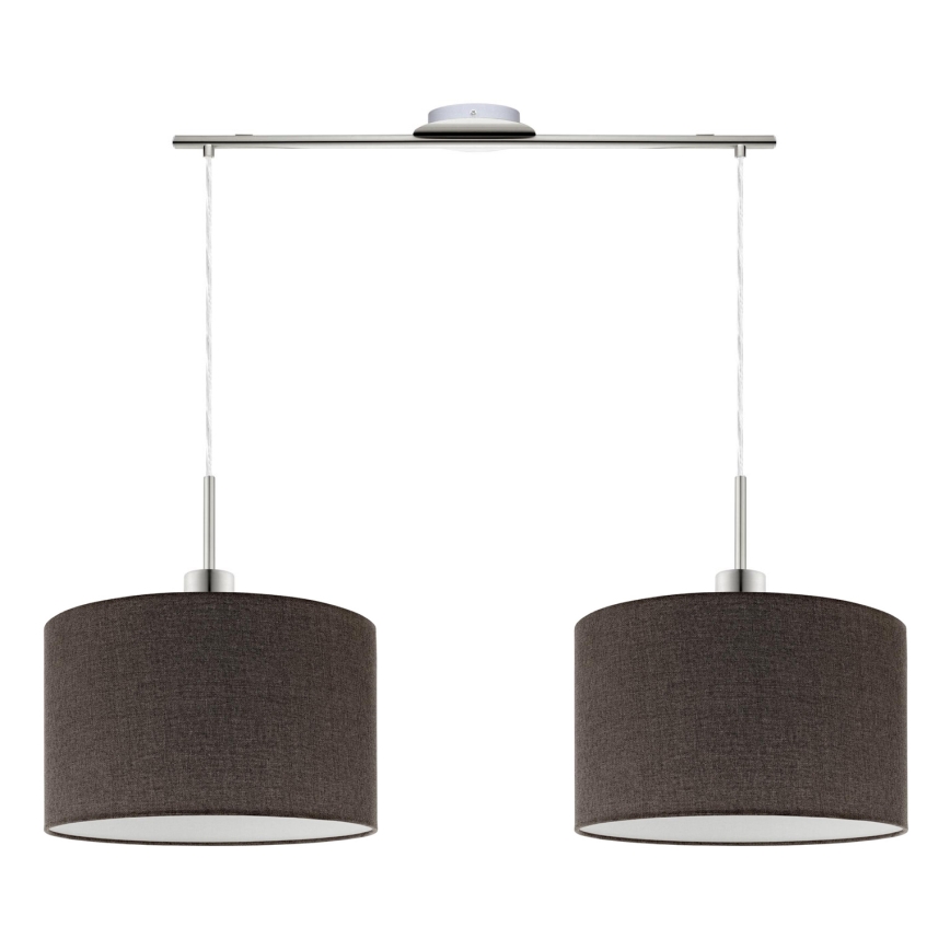 Eglo - LED pakabinamas šviestuvas ant laido TUNJA 2xE27/60W/230V rudas