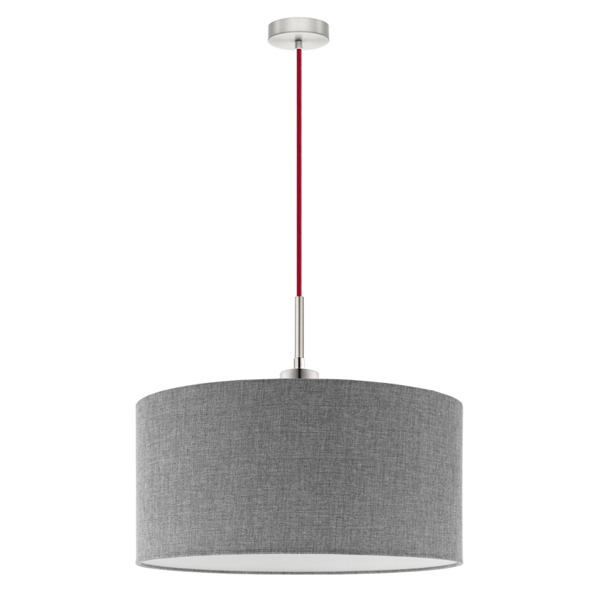 Eglo - LED Lubų šviestuvas ant laido TUNJA 1xE27/60W/230V pilka