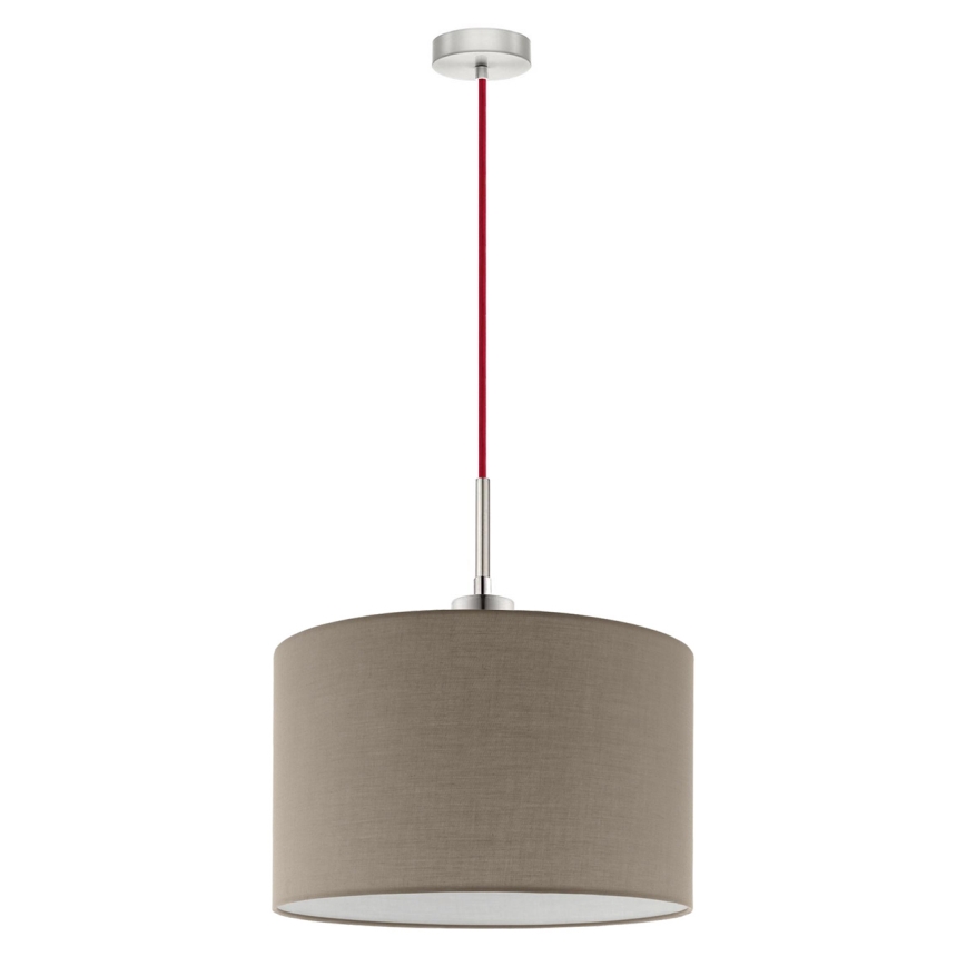 Eglo - LED Pakabinamas šviestuvas ant laido TUNJA 1xE27/60W/230V taupe