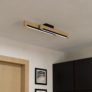 Eglo - LED Pritemdomas lubinis šviestuvas 2xLED/10W/230V 3000K juoda/smėlio spalva