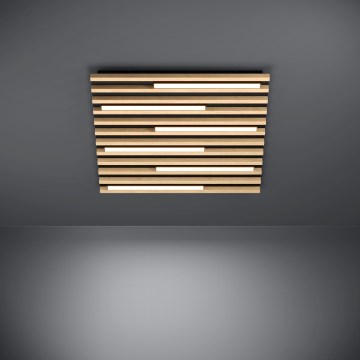 Eglo - LED Pritemdomas lubinis šviestuvas 6xLED/8,5W/230V 3000K 57,5x57,5 cm ruda