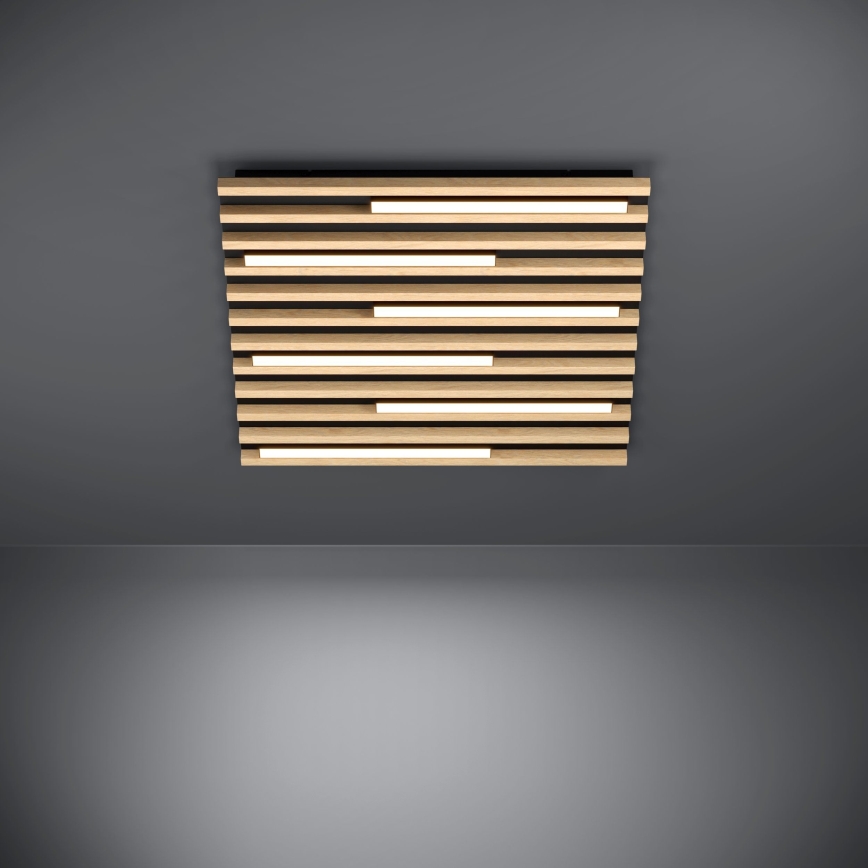 Eglo - LED Pritemdomas lubinis šviestuvas 6xLED/8,5W/230V 3000K 57,5x57,5 cm ruda