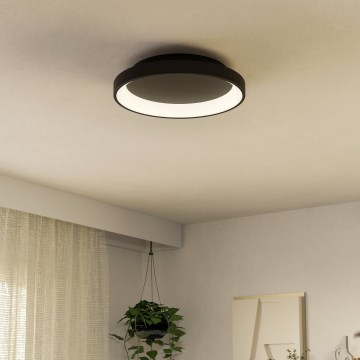 Eglo - LED Pritemdomas lubinis šviestuvas LED/12W/230V 2700-6500K juoda + nuotolinio valdymo pultas