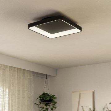 Eglo - LED Pritemdomas lubinis šviestuvas LED/12W/230V 2700-6500K juoda + nuotolinio valdymo pultas