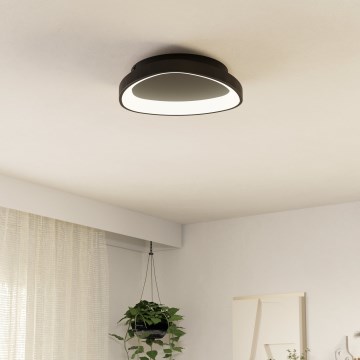Eglo - LED Pritemdomas lubinis šviestuvas LED/12W/230V 2700-6500K juoda + nuotolinio valdymo pultas