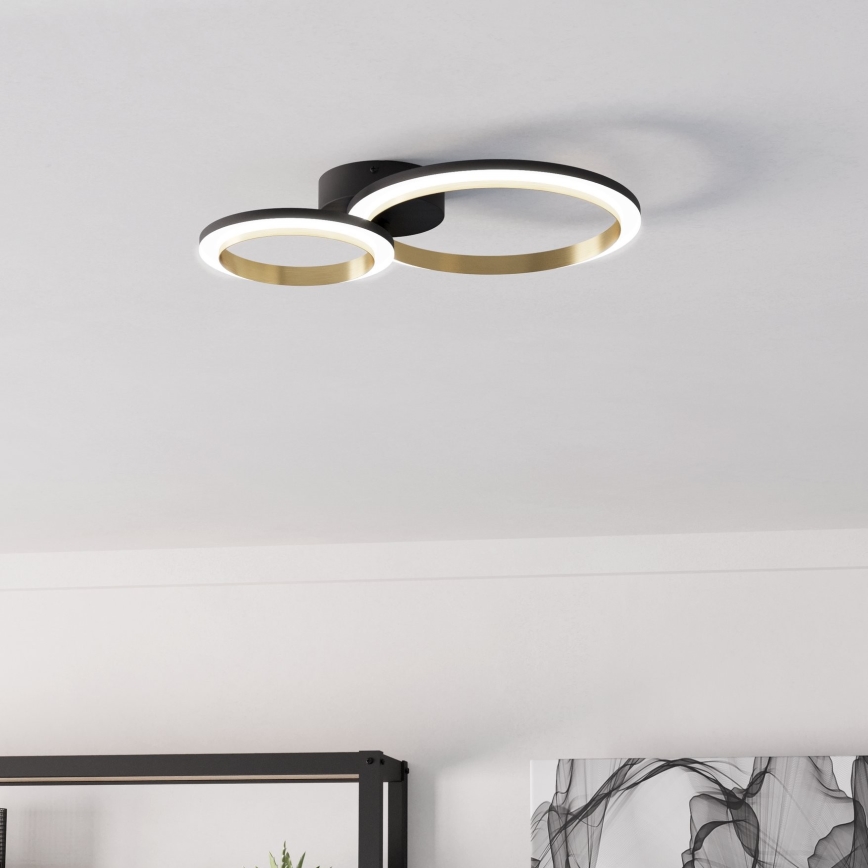 Eglo - LED Pritemdomas lubinis šviestuvas LED/12W/230V 4000K juoda/auksas