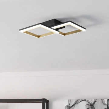 Eglo - LED Pritemdomas lubinis šviestuvas LED/18,4W/230V 4000K juoda/auksas