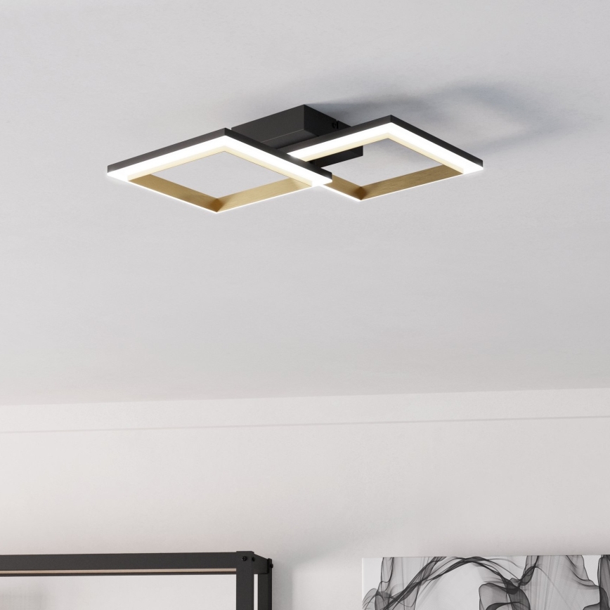 Eglo - LED Pritemdomas lubinis šviestuvas LED/18,4W/230V 4000K juoda/auksas
